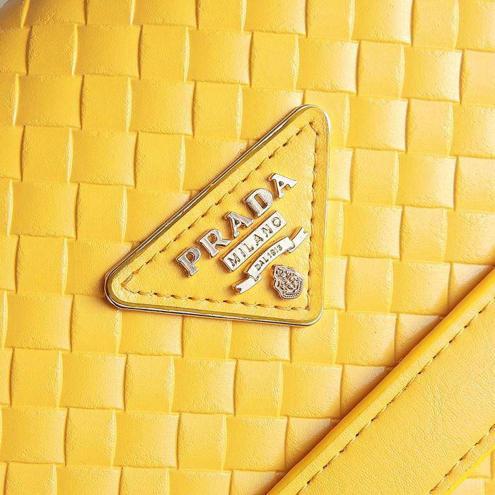 2014 Prada  sheepskin leather shoulder bag T3838 yellow